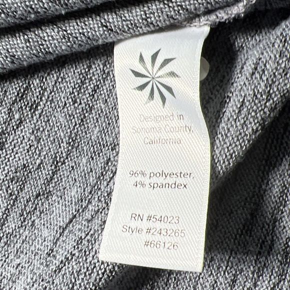 Athleta No Sweatin It Sharkbite Gray Crew Neck Pullover Sweater Women’s Size: S - Picture 12 of 13